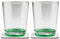 Silwy Magnetglas 250 ml mit Untersetzer 2er-Set grün