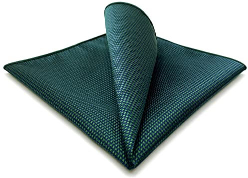 S&W SHLAX&WING Solid Dark Grün Mens Herren Einstecktücher Geschäftsanzug Groß 32cm