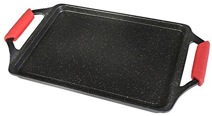 WECOOK! Bandeja de Asar 43 X 25cm, Aluminio, Asas de Silicona, Vitrocerámica, Gas, Horno