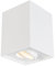 QAZQA - Modern Moderner AufbauWand Spot I Spotlight I Deckenspot I Deckenstrahler I Strahler I Lampe I Leuchte weiß verstellbar - Quadro 1 Up I Wohnzimmer I Schlafzimmer - Aluminium Würfel I Quadratis