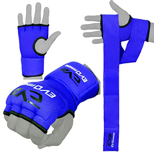 EVO Fitness Innen Handschuhe Elastisch Gelpolster Box Handschuhe Wraps MMA UFC - L/XL