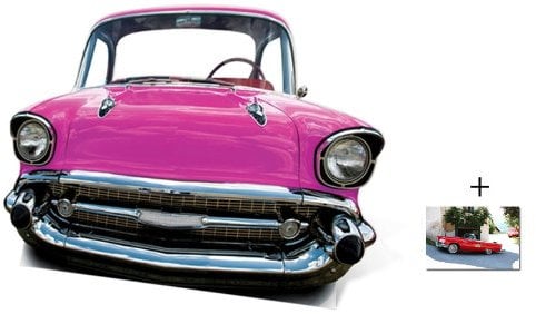 BundleZ-4-FanZ Fan Packs by Starstills Pink Car (small) - Stand In Cardboard 2D Standup/Cutout Plus 20x25cm Photo