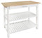 Casual Home Isla de Cocina con Parte Superior de Madera Maciza Americana, Natural/Blanco, 40 Pulgadas de Ancho (373-91)