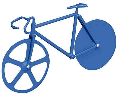 DOIY Design dyfixiebl Pizzaschneider Fixie Pure Stahllegierung blau 22,5 x 4 x 13 cm