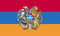 U24 Flagge Fahne Armenien mit Wappen 90 x 150 cm