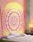 ele ELEOPTION Wandteppich Indian Mandala Wall Hanging Hippie Tapestry Wanddeko für Kinderzimmer Wohnzimmer Schlafzimmer auch als Yogamatte Picknickdecke Strandtücher (Rot und Gelb, 150 x 205cm)