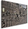 Feeby. Wandbild - 1 Teilig - 70x100 cm, Leinwand Bild Leinwandbilder Bilder Wandbilder Kunstdruck, FREIBURG, ARCHITEKTUR, STADT, BRAUN
