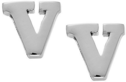 Silverly Buchstaben-Ohrstecker aus Sterlingsilber für Damen | Schlichte Kleine Namens-Initialen-Ohrstecker für Männer | Personalisierte Alphabet-Ohrringe aus 925er Silber von A bis Z