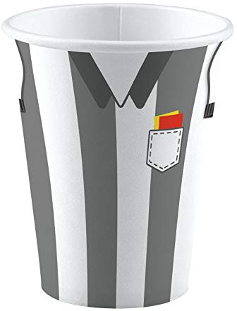Amscan 9903007 - Becher Kicker Party, 8 Stück, Papier, Füllmenge 250 ml, Partygeschirr