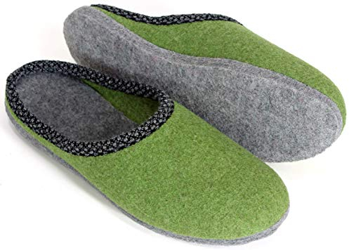 Pantoffelmann Walk-Filzpantoffel Lind 39