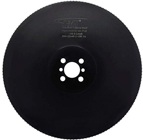 SMI Metall-Kreissägeblatt HSS-E Cobalt 300 x 2,5 x 40 mm 180 Zähne Sägeblatt Kreissägeblatt Metallsägeblatt geeignet für die Edelstahlbearbeitung