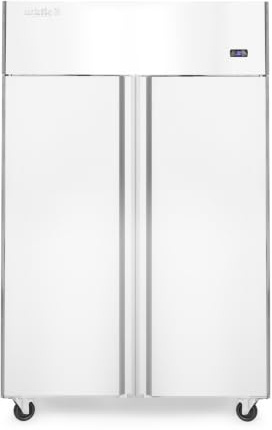 HENDI Gefrierschrank, Arktic, auf Rollen, 900L, 230V/750W, Edelstahl | Mit 6 verstellbaren Regalböden, Temperaturbereich: -17° bis -22°C, Kompressor, Tiefkühlschrank, 1200x740x(H)1950mm
