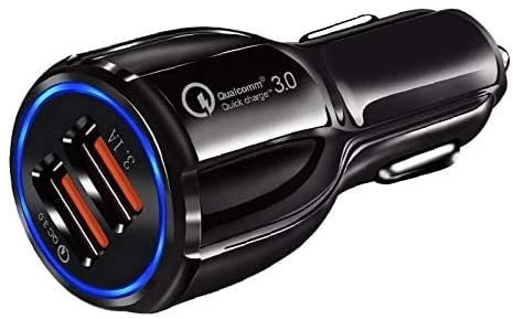 Top CHARGEUR * Cargador Coche Mechero 30W Quick Charge 3.0 Qualcomm 2 Puertos USB para Samsung Galaxy S10 S9 S8 Plus S7 Edge Note 8 LG G5 G6 Nexus 5X 6P HTC 10 Huawei P9 P8 Xiaomi