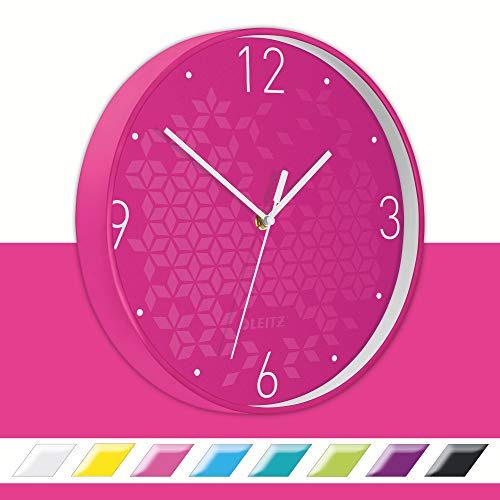 Leitz Wanduhr WOW, Pink, 32.5 x 31.1 cm