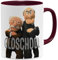 OM3® - Oldschool - Tasse | Keramik Becher | 11oz 325ml | Beidseitig Bedruckt | Bordeaux