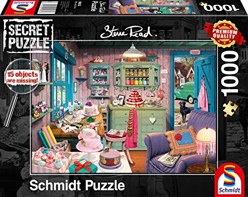 Schmidt Spiele 59653 Großmutters Stube, 1000 Teile Secret Puzzle