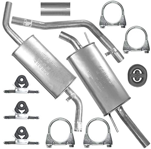 Schalldämpferset Mitteltopf Endschalldämpfer Auspuff Endtopf für VW Transporter T4 Pritsche SWB 1.9 D 2.0i 2.4 D