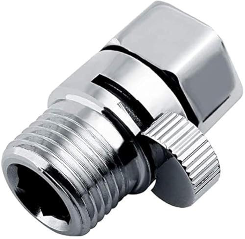 Shut Off Valve Brass Shower Head Valve with Handle Lever G1/2 Water Flow Control Valve Regulator Chrome