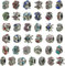 TOAOB 30pcs Femme Europeennes de Perles Argent Antique Tibetain émail Charms Breloques en Alliage Strass Perles d'espacement 14X10.5mm pour Fabrication Bijoux Bracelet Chaîne Serpent