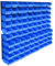 vidaXL Kit de Bacs de Stockage avec Panneaux Muraux 96 pcs Bac de Rangement Boîte à Outils Vis Clous Ecrous Douilles Atelier Garage Bleu