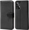 Verco Handyhülle für Samsung Galaxy A72 Hülle, Bookcase Tasche Flipcover für Samsung A72 Case [Kartenfächer/Aufstellfunktion], Schwarz