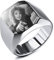 MeMeDIY Personalisierter Siegelring Angepasst Gravur Rohling für Männer Frauen Junge Mädchen Bester Freund Edelstahl Band Jubiläum Hochzeitsschmuck Geschenk (Silber Farbe Größe 57)