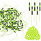 100er-Pack Angeln: Posen Stopper Fadenstopper mit Perlen, Schnurstopper Spirolino - Ideal für Forellenangeln, Fadenstopper Posenstopper Angelgerät (Gelb)