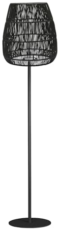 PR Home of Scandinavia Terrassen Rattan Stehleuchte grau schwarz Agnar IP44 154cm E27