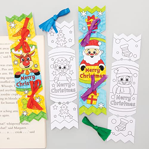 Baker Ross FE986 Knallbonbon Lesezeichen Bastelsets - 6er Pack, für Kinder zum Basteln und Dekorieren, Ideal für den Kindergeburtstag
