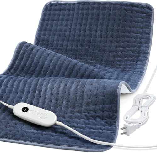 Heating Pad for Back Pain Relief, 17 X 33 XXX-Large Heating Pads for Cramps,Electric Heating Pad Xl with 6 Fast Heating Settings,Moist Dry Heat Options,Auto-Off,Machine Washable