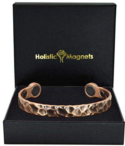 Holistic Magnets® Stark Magnet Armbänder Herren Kupfer Armband Groß Originelle Geschenke für Männer Arthritis Handgelenk Gelenkheilung Magnetarmband-HM (L: Handgelenk 19,5-22cm)
