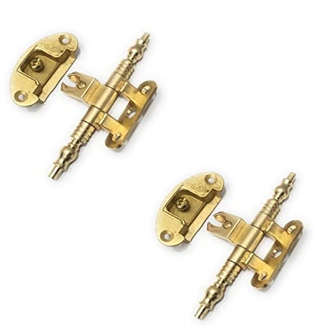 BricoShopping Paar Antike Scharniere für Holzmöbel und Schränke im Klassischen Stil - Wohnzimmer oder Schlafzimmer Arte Povera - Schwere Scharniere (BS0204, Gold)
