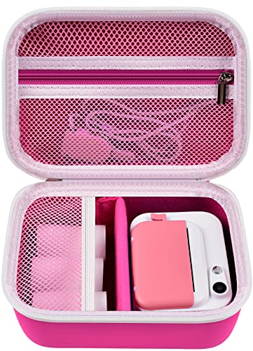 PAIYULE Kinderkamera Tasche für Uleway/für GREENKINDER/für GlobalCrown/für Gofunly/für Ushining Mini Digital Kamera, Sofortbildkameras Schutzhülle Tragetasche Halter für Druckpapier (nur Hülle) rosa
