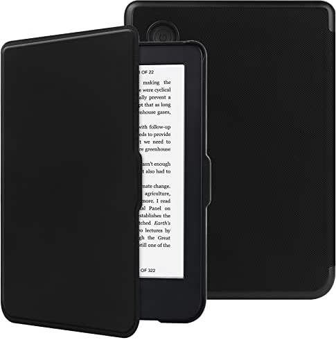 HGWALP Slimshell Coque de Protection pour 6 Kobo Clara Colour Liseuse eBook/Kobo Clara BW 2024 eReader/Kobo Liseuse Clara 2E 2022, Étui Housse Protection Magnétique Smart Cover-Black