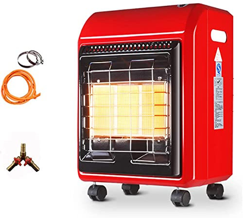 Chauffage À Gaz Portable Chauffage À Gaz Intérieur Armoire Mobile En Céramique Plaque Chauffante En Céramique Avec Roues Livrée Avec Tuyau Et Régulateur Gratuits 3 Réglages De Chaleur,Natural gas