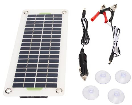 Tragbares Solarpanel, 12 V, 30 W, Wasserdicht, USB, Polykristallines Solar-Ladegerät mit Zigarettenanzünder, für Auto, Van, Boot, Wohnwagen, Wohnmobil