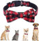 ZTA Weihnachten Hunde Halsband Hunde Katze Halsbänder mit Schleife Hundehalsband einstellbar Christmas Schneeflocke Fliege Kragen für Katzen Welpen Größe XS