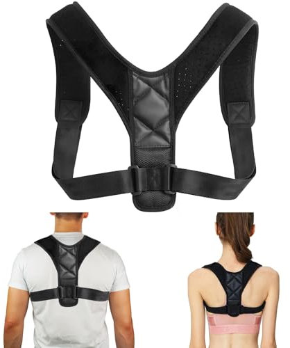 Rücken Geradehalter,Schultergurt Haltungskorrektur Rücken Damen und Herren,Rückenstützgürtel für Gesunde Körperhaltung,Rückengurt für Gerade Haltung,Verstellbare Rückenstütze für Nacken