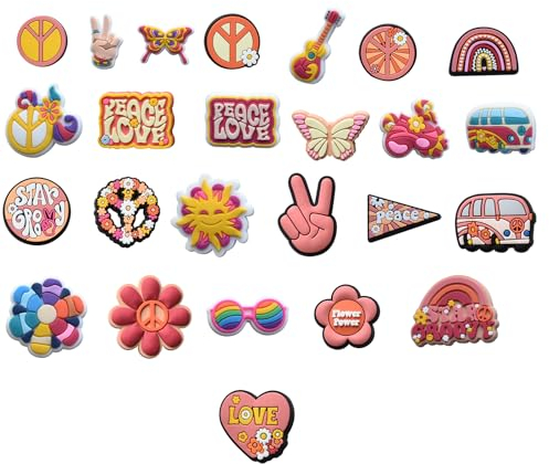 27 Stück Crocs Anstecker,Rosa Schuhzubehör,Sandalen und Clog Zubehör, PVC-Schuhzubehör,niedliche Schuhzubehör, Schuhzubehör für Kinder, Jungen,Mädchen