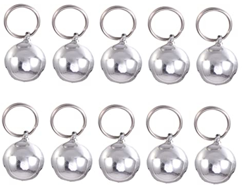 Angoily 10St Katze laute Glocken Glöckchen für Katzenhalsbänder Geburt Welpe Bastelzubehör selber machen Haustier kleine Glocken Weihnachten die Klingel kleiner Hund