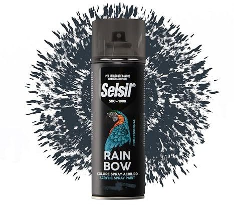 DETERMONDO SELSIL Bomboletta di Vernice Spray Acrilica Colore Ral 7016 Grigio Antracite 400ml Bombolette Spray Colorate Multiuso per Interni ed Esterni, Adatto a Qualiasi Superficie