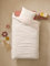 VERTBAUDET Parure Housse de Couette + taie d'oreiller Essentiels Réversible Fleurs Rayures, avec Coton recyclé Rose imprimé 140X200 50X75