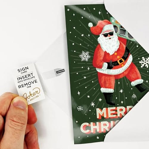 Joker Greeting - RickRoll - Never Gonna Give You Up - Weihnachtskarte - Nonstop Musik & Glitzer - Streich