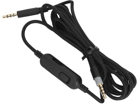 Plyisty Ersatz-Headset-Kabel für Cloud Mix Cloud Alpha, für G633 G933, 3,5-mm-Stecker, mit Stummschaltung und Lautstärkeregler, 2 M Audio-Aux-Kabel