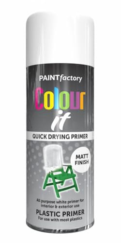 AlezyB - 6 x Plastic Primer 400ml All Purpose Spray Paint | Use on Metal, Wood, Plastic and Multipurpose Aerosol Professional Quality Perfect Finish, for Interior Exterior and Excellent Coverage