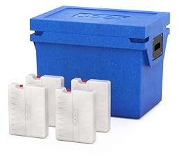 QOOL Kühlbox M | 27L | Made in Germany | blau | Hightech Kühlbox ohne Strom | Bis zu 10 Tagen autark | kühlen oder gefrieren | 10 Jahre Garantie (Box M | Frozen)