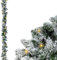 LED Tannengirlande mit Schnee und Glitzer warm weiß beleuchtet - 274 cm mit 50 LED - Weihnachtsgirlande Batterie betrieben mit Timer - Deko Beleuchtung Kunst Tanne Girlande für Weihnachten Advent