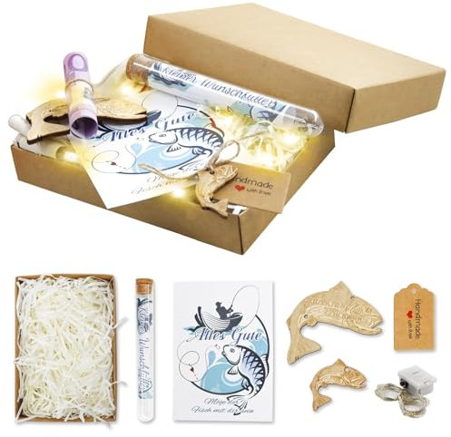 Originelle Geldgeschenke Verpackung Für Angler 18.5 X 12.5 cm Geldkarte Angler Geschenk Geschenkidee Angler Geldgeschenk Für Freunde Familie Frauen Männer(Angler)