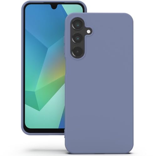 YATWIN Hülle für Samsung Galaxy A16, Silikon Handyhülle mit Futter, 1mm Kamera und Displayschutz, Dünn & Leicht, Anti Kratzer Case, Lavendelgrau
