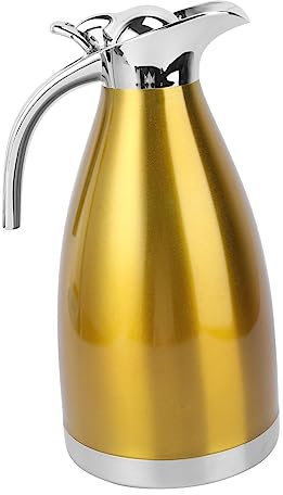 Amosfun 1 Pezzo 304 bottiglia d'acqua sottovuoto brocca d'acqua isolata termico isolato litro double decker bollitore elettrico bottiglia termica bottiglia in acciaio inossidabile Golden